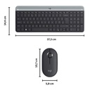 MOUSE+TECLADO LOGITECH MK470 BLUETOOTH 3 BOTONES MULTIDISPOSITIVO ESPAÑOL NEGRO