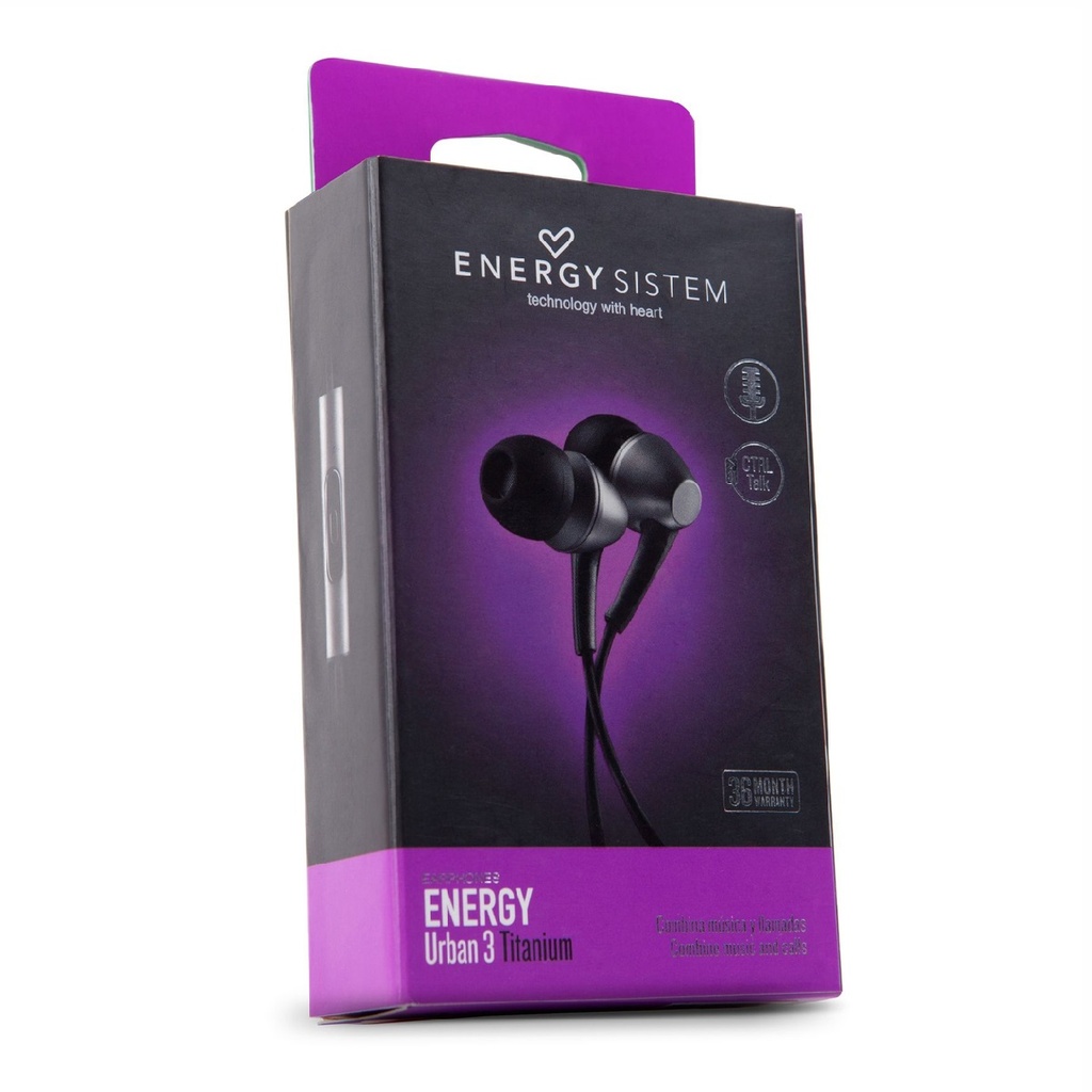 AUDIFONOS ENERGY SISTEM URBAN 3 TITANIUM 3.5MM