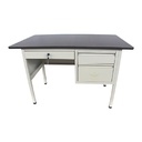 ESCRITORIO DORS DP-052 SECRETARIAL METALICO 3 GAVETAS 120CM*70CM*75CM NEGRO/BEIGE