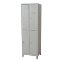 LOCKER METALICO DORS F-13 4 PUERTAS DE CANDADO 183CM*58CM*40CM NEGRA/BEIGE