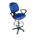 SILLA DE CAJERO DORS DC-88N TELA CON BRAZO NEGRO/AZUL