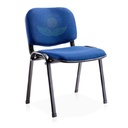 SILLA DE ESPERA DORS DC-21 TELA SIN BRAZOS NEGRO/AZUL