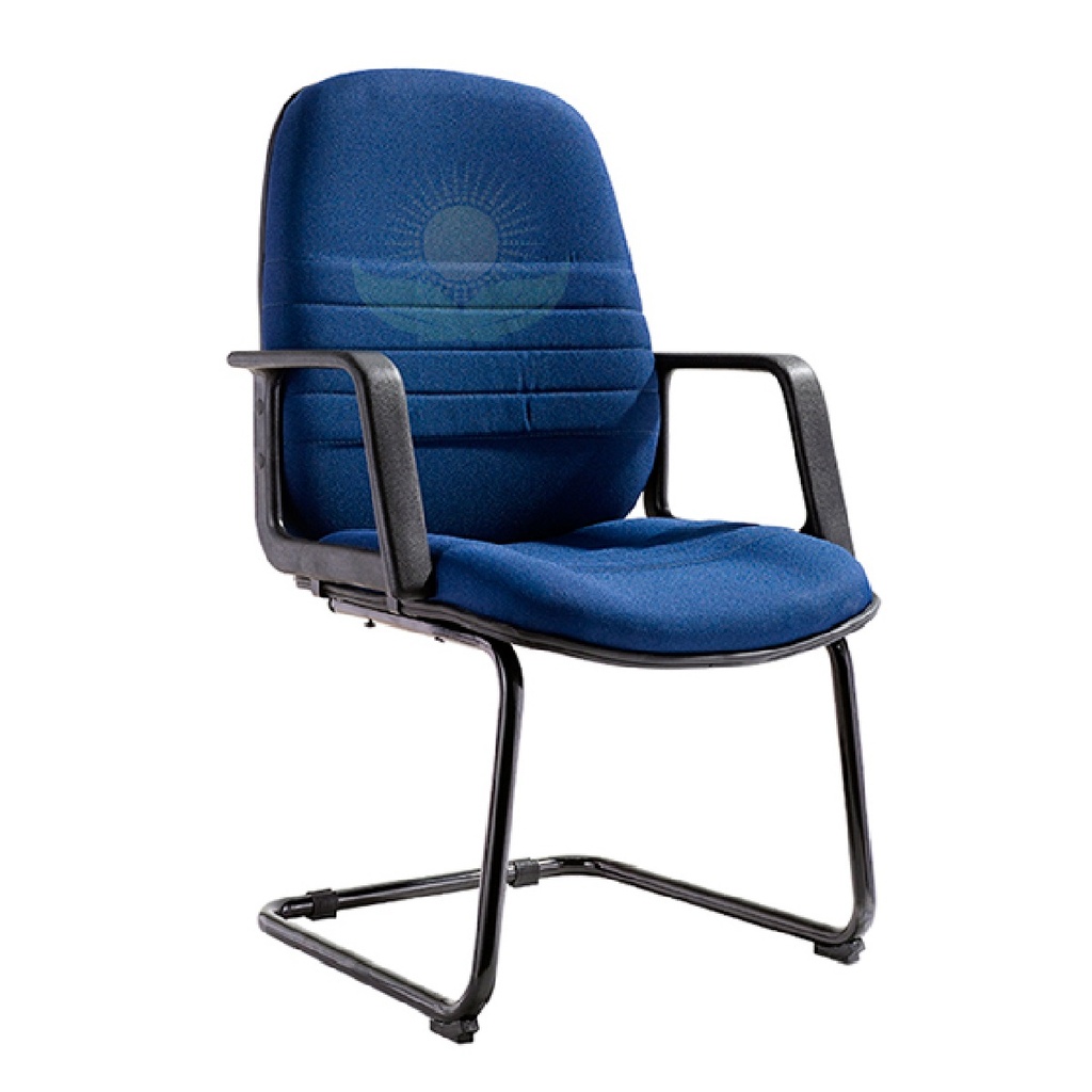 SILLA DE ESPERA DORS DC-03 TELA CON BRAZOS NEGRO/AZUL