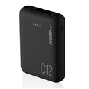 POWERBANK ARGOM ARG-PB-1138BK C12 12000MHA 5V 2.1A 2*USB-A NEGRA