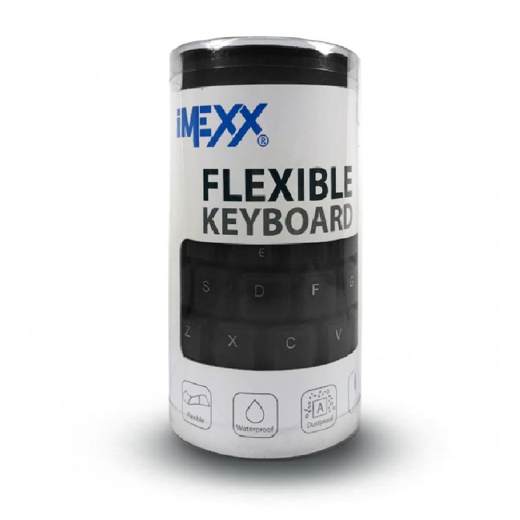 TECLADO IMEXX IME-24622 INGLES FLEXIBLE GOMA 1*USB-A