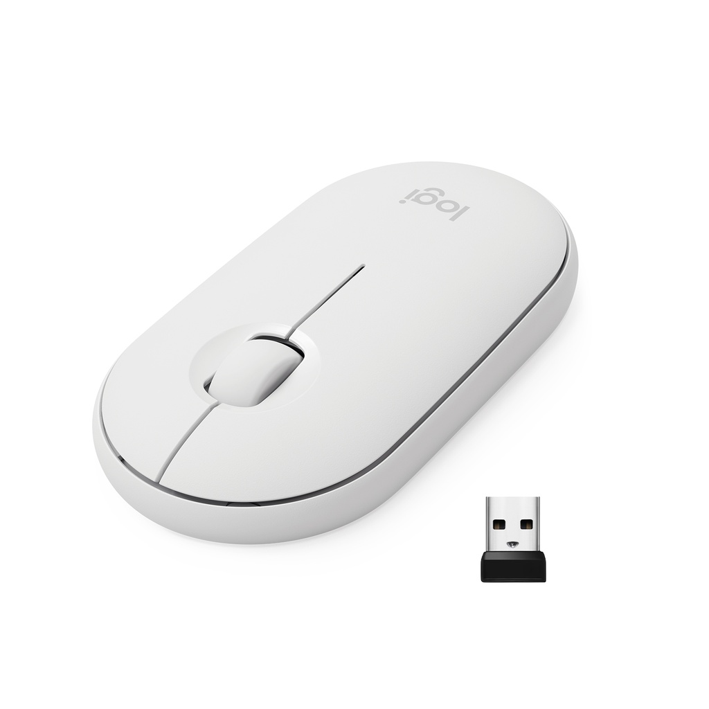 MOUSE LOGITECH M350 PEBBLE BLUETOOTH 3 BOTONES 1000DPI BLANCO