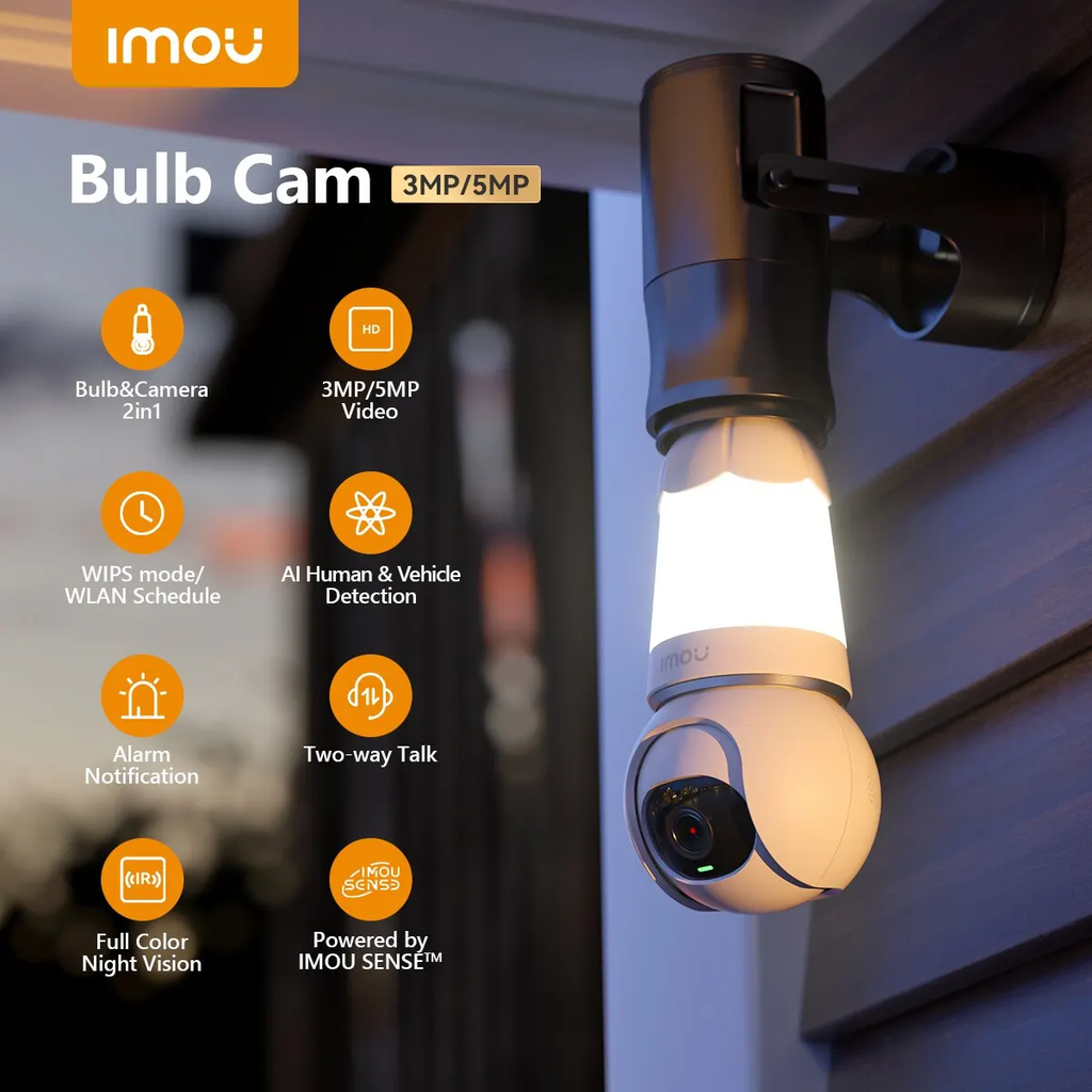 CAMARA IP IMOU IPC-S6DN-5M0WEB LAMPARA 3K WIFI AUDIO DOMO PTZ INTERPERIE SIRENA