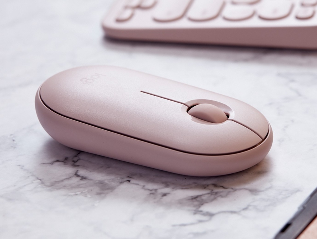 MOUSE LOGITECH M350 PEBBLE BLUETOOTH 3 BOTONES 1000DPI ORO ROSA