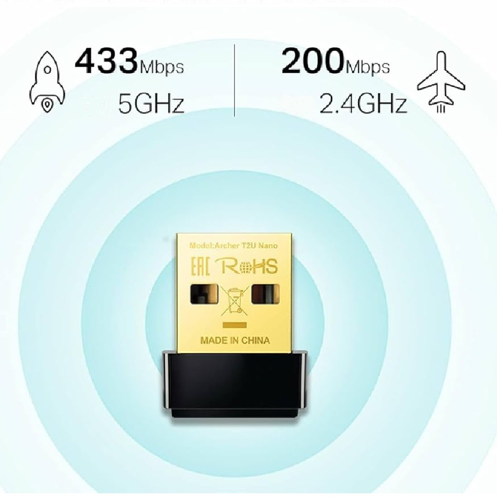 USB WIFI TP-LINK ARCHER T2U NANO AC 600MB/S