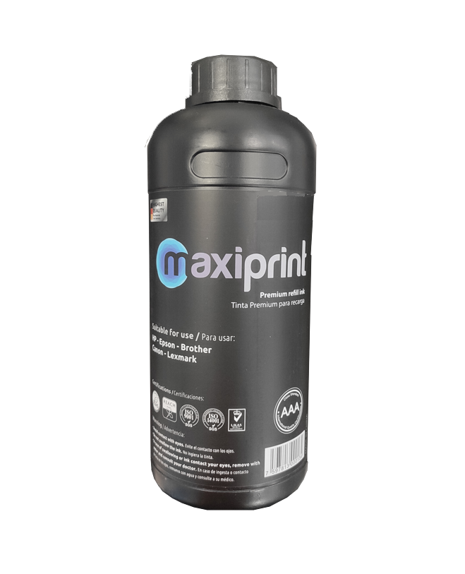 TINTA DE RELLENO MAXIPRINT NEGRA 1 LITRO