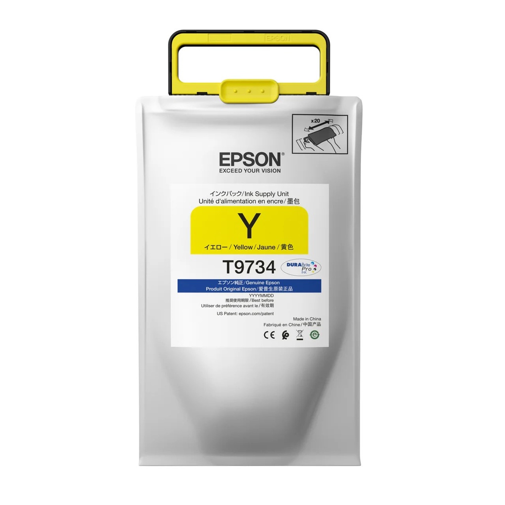 TINTA DE RELLENO EPSON T973 AMARILLO WF-C869R 192ML 22000PAGS