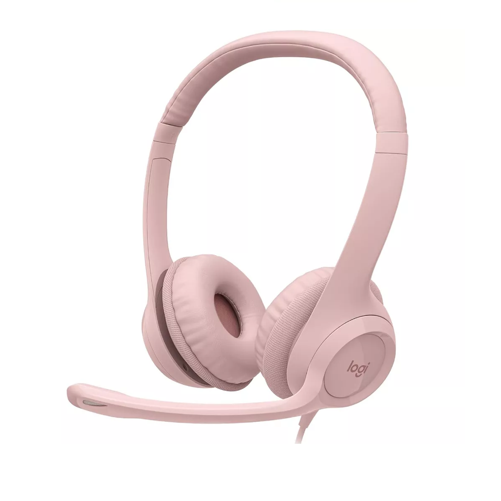 HEADSET LOGITECH H390 1*USB-A C/VOLUMEN ORO ROSA