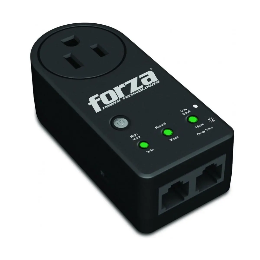 REGULADOR DE VOLTAJE FORZA FVP-1201N 1800 WATTS 1*TOMA 2*RJ45