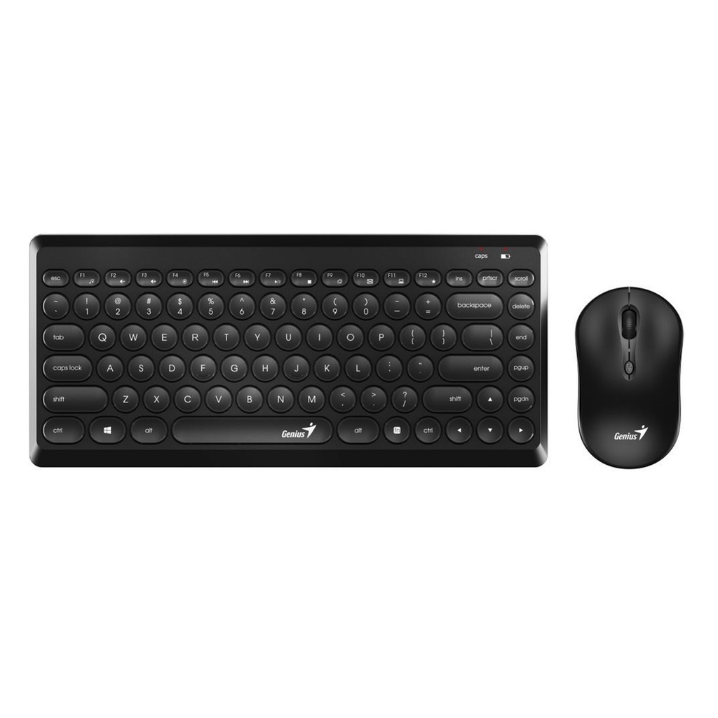 MOUSE+TECLADO GENIUS LUXMATE Q8000 INALAMBRICO COMPACTO ESPAÑOL NEGRO