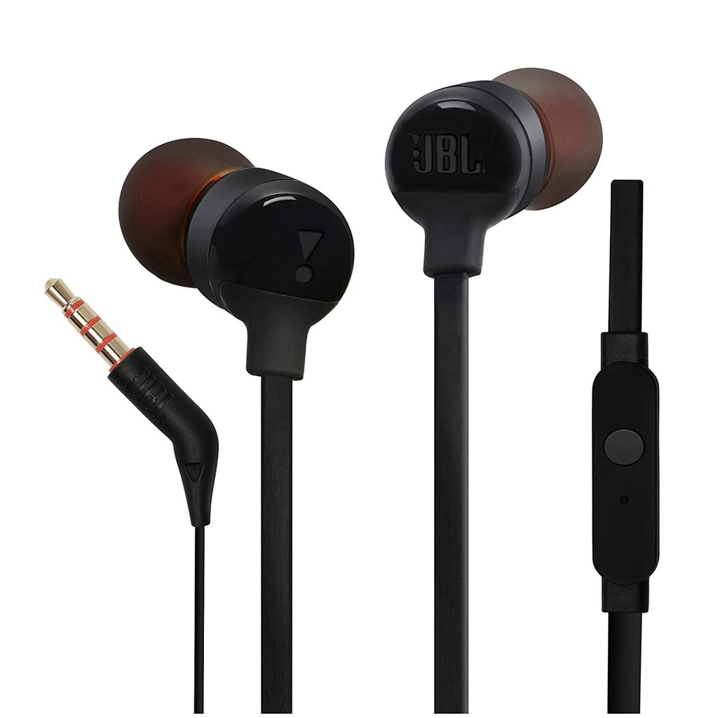 AUDIFONOS JBL TUNE 110 1*3.5MM C/MIC NEGRO