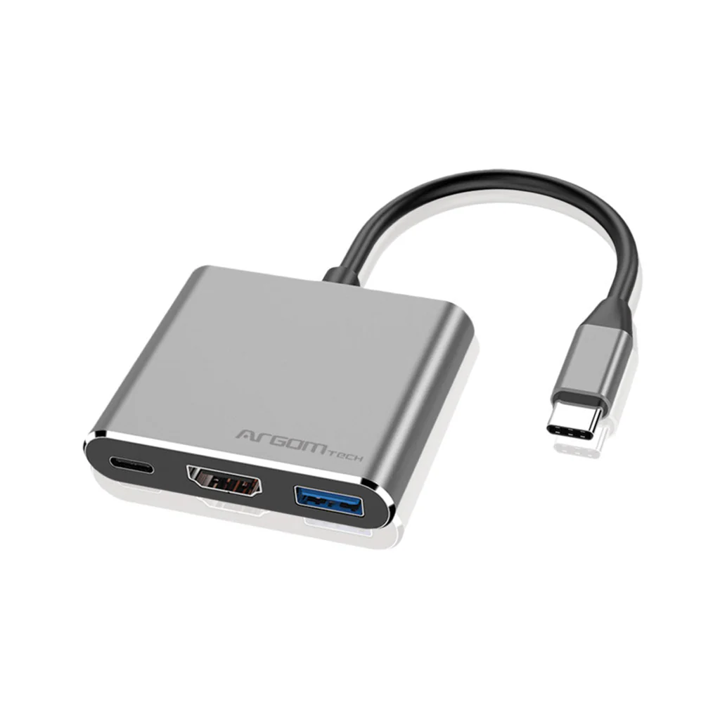 HUB ADAPTADOR ARGOM ARG-UB-0181 1*USB-C A 1*USB-A 3.0 1*HDMI 1*USB-C