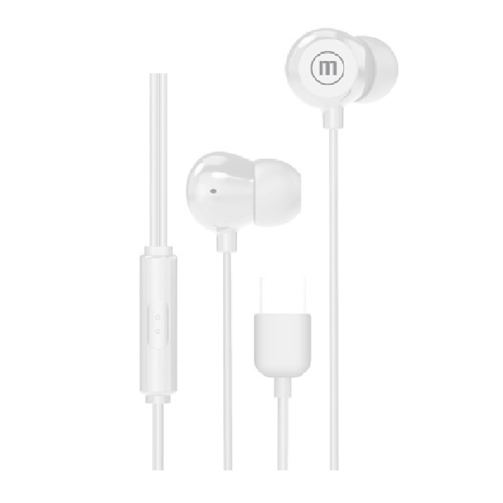 AUDIFONOS MAXELL INBAX USB-C BLANCO