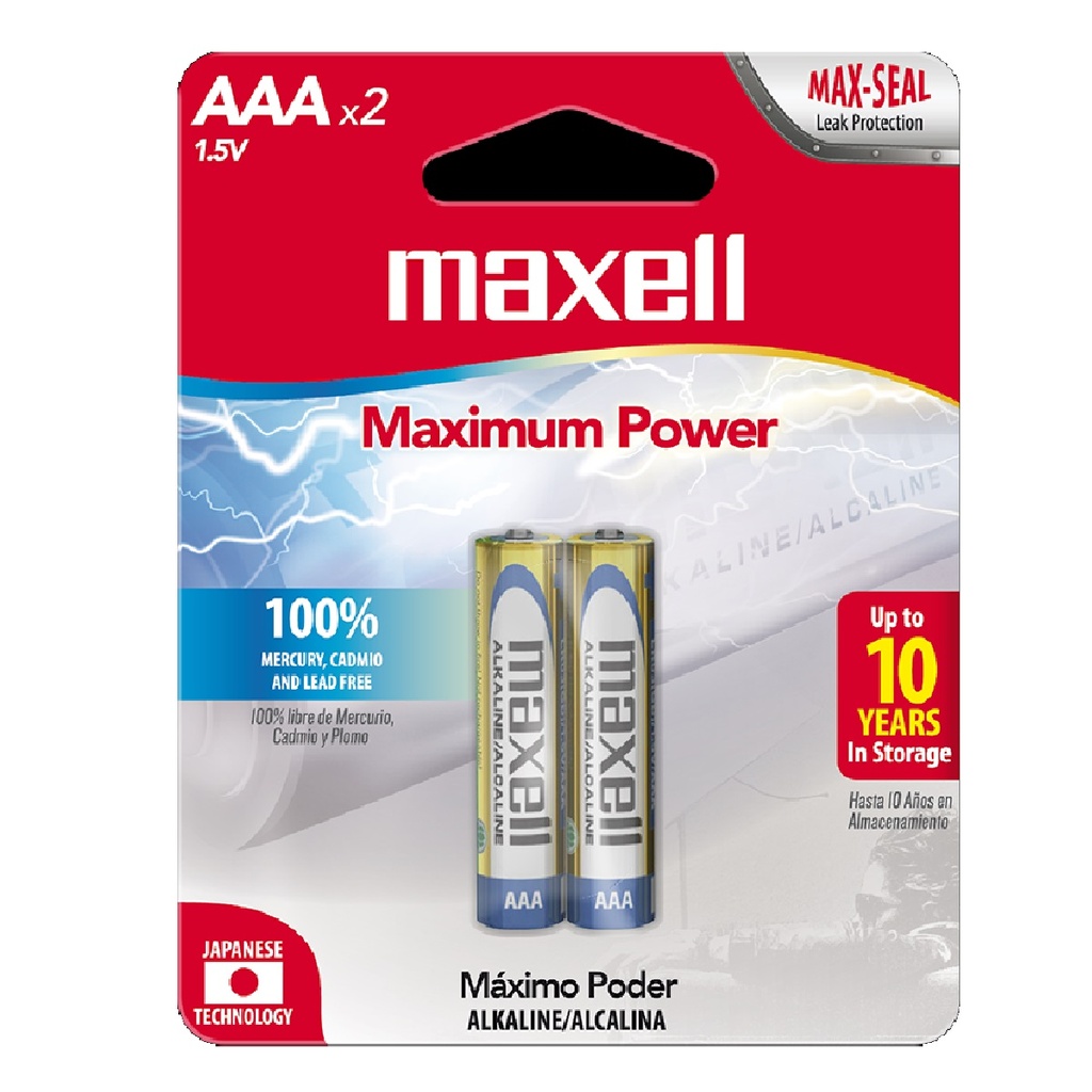 BATERIA AAA MAXELL AAA-2BP 1.5V ALCALINA PAR