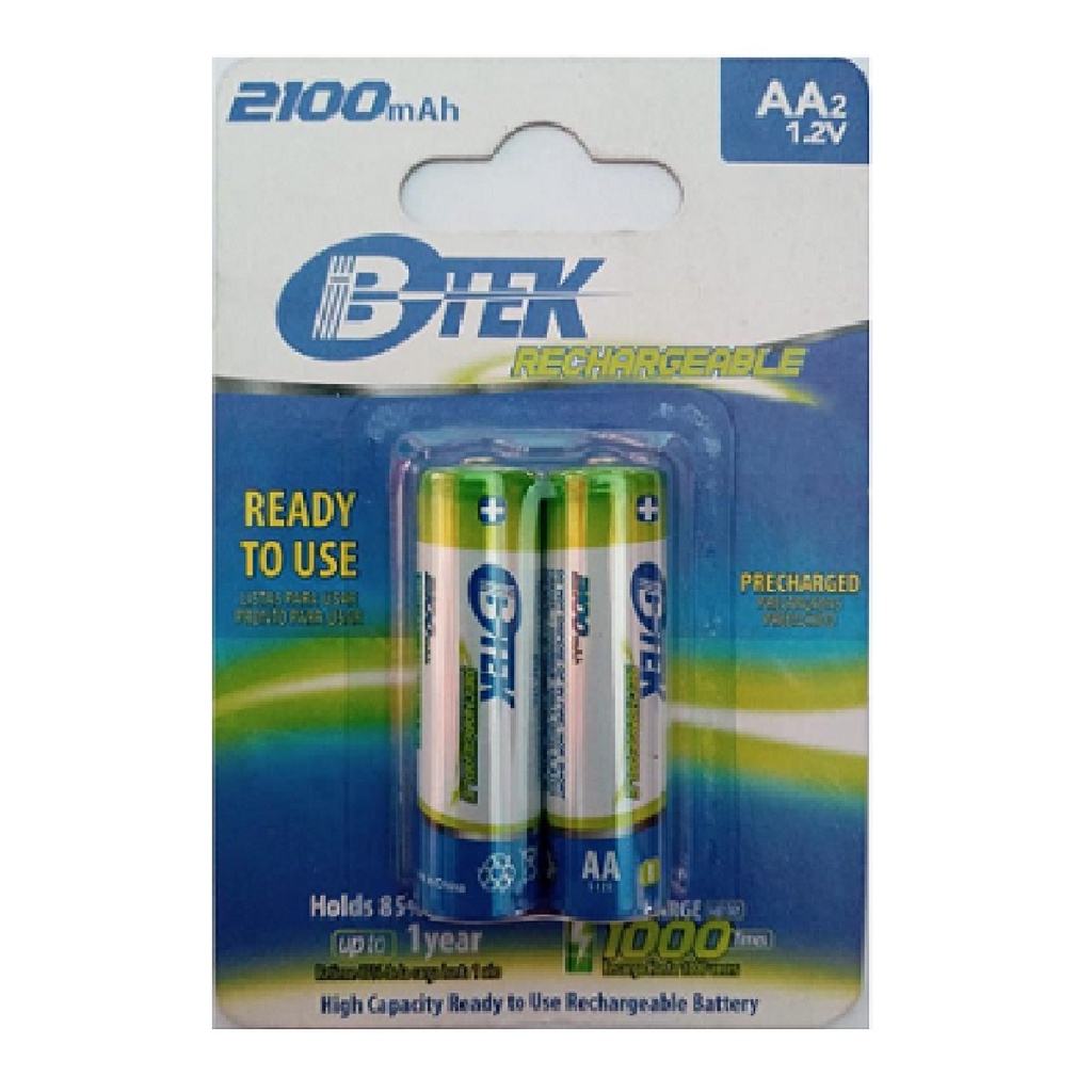 BATERIA AA BTEK BRC-2MH32100 2100MHA RECARGABLE PAR