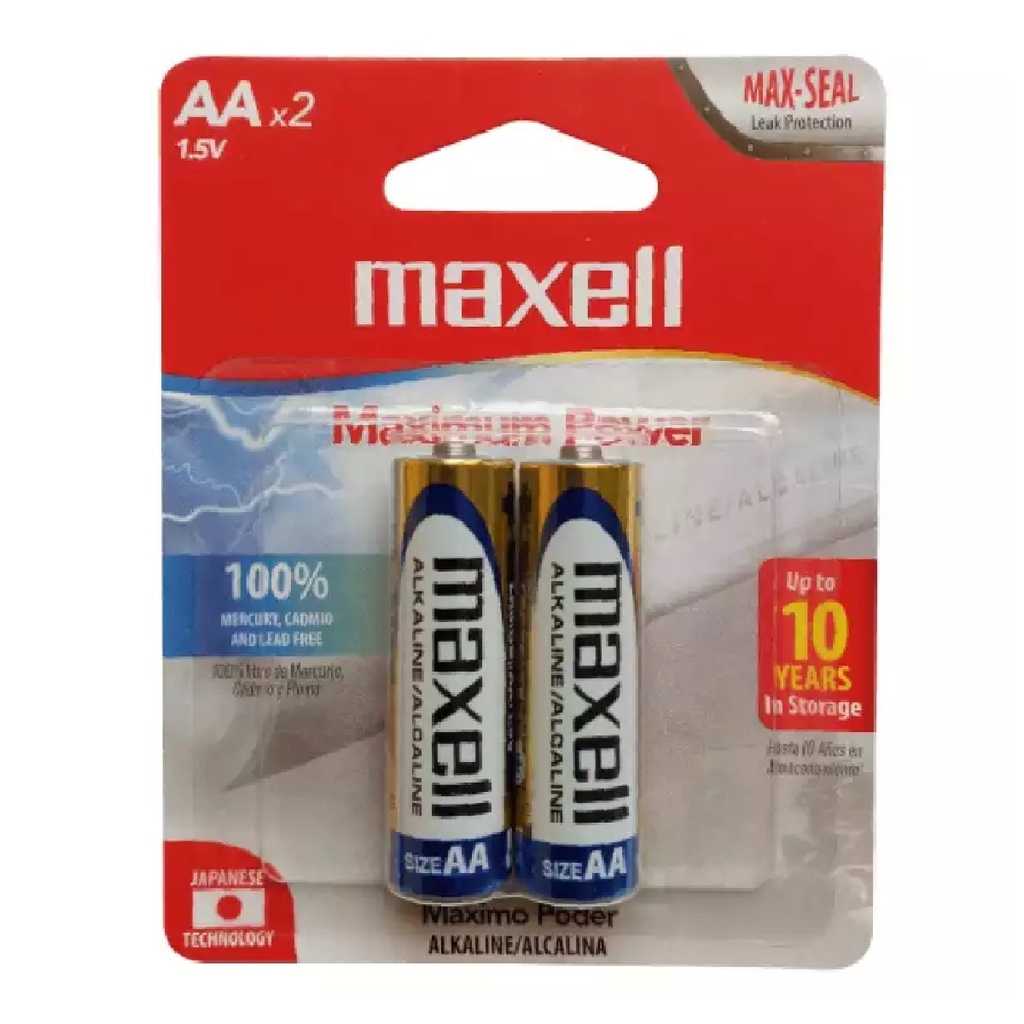 BATERIA AA MAXELL AA-2BP 1.5V ALCALINA PAR