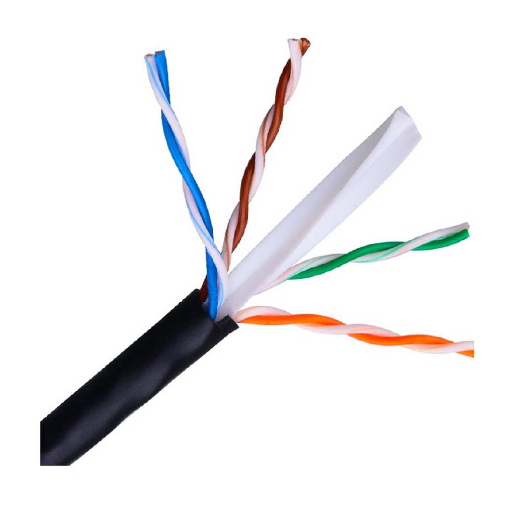 CABLE UTP TEKLINK CAB-TEK6SJOUT CAT6 100% COBRE INTERPERIE NEGRO CON GEL METRO