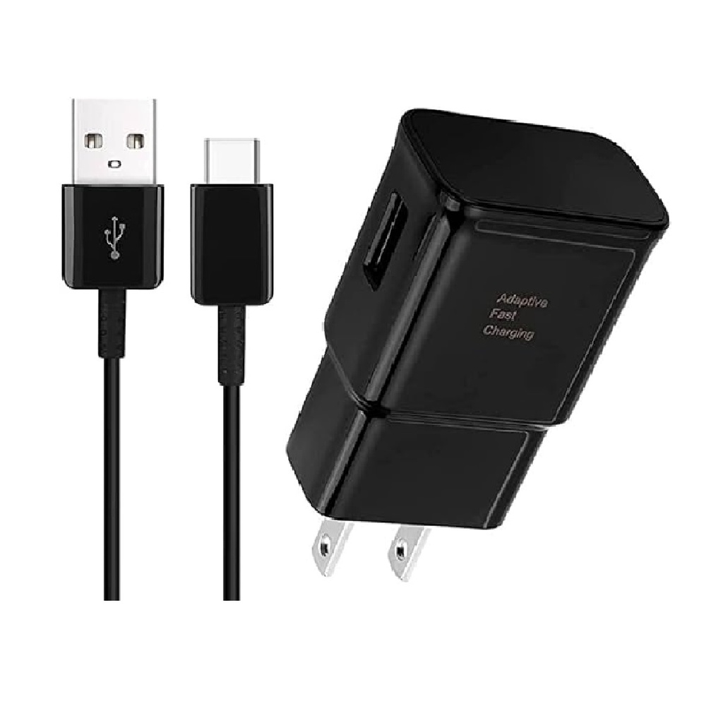 CARGADOR+CABLE SAMSUNG S10 USB-C NEGRO