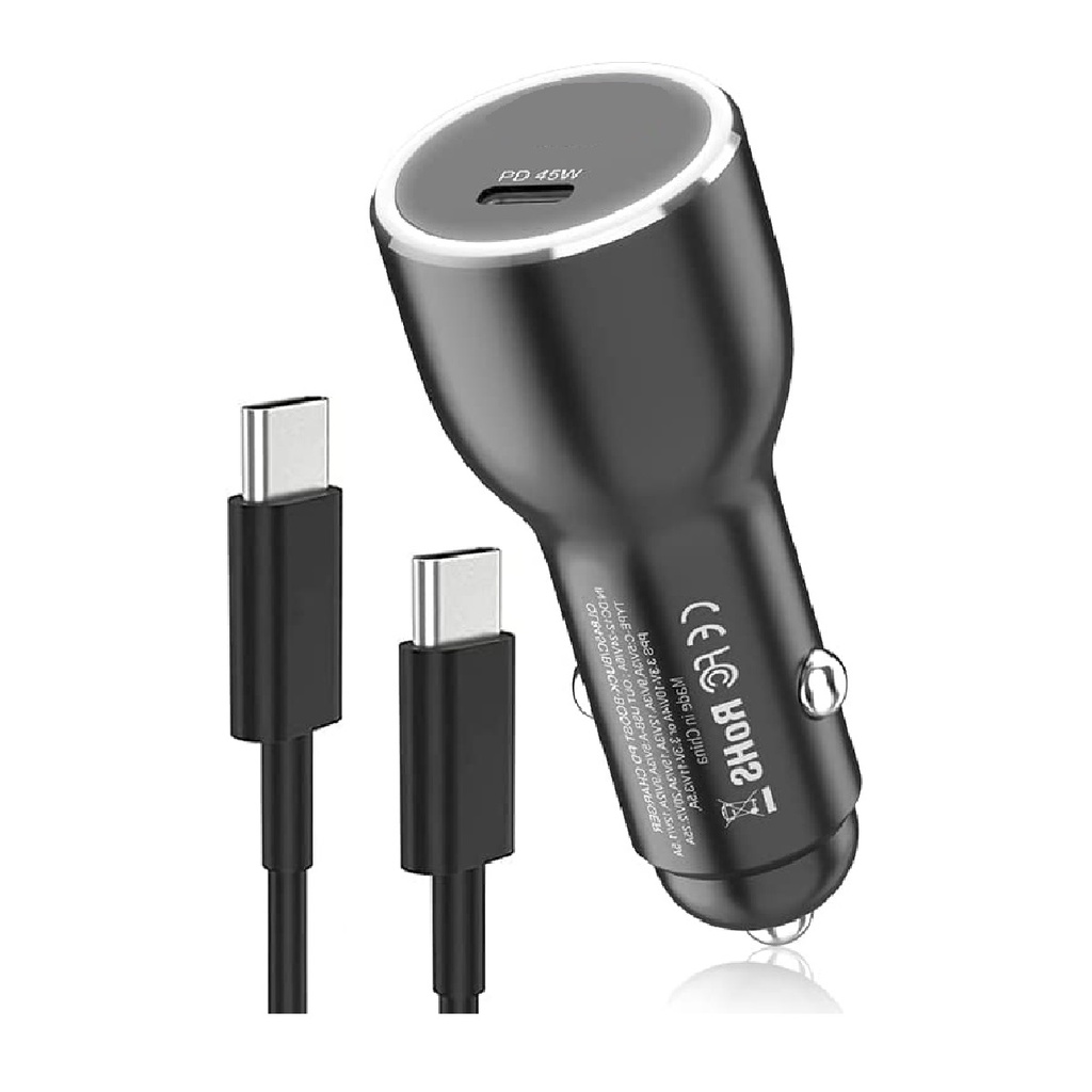 CARGADOR CARRO +CABLE SAMSUNG CARGA RAPIDA 1* USB-C A 1* USB-C 25W