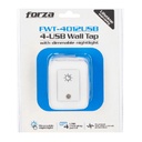 CARGADOR FORZA FWT-4012USB 24W 4*USB-A LUZ NOCTURNA AJUSTABLE