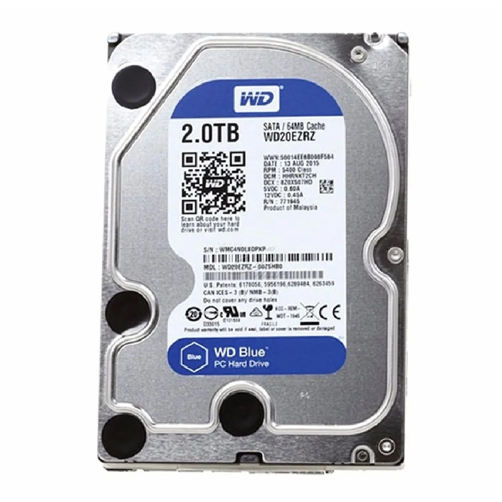 DISCO DURO 3.5" WD BLUE 2TB SATA 7200RPM