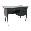 ESCRITORIO DORS DP-052 SECRETARIAL METALICO 3 GAVETAS 120CM*70CM*75CM NEGRO/BEIGE