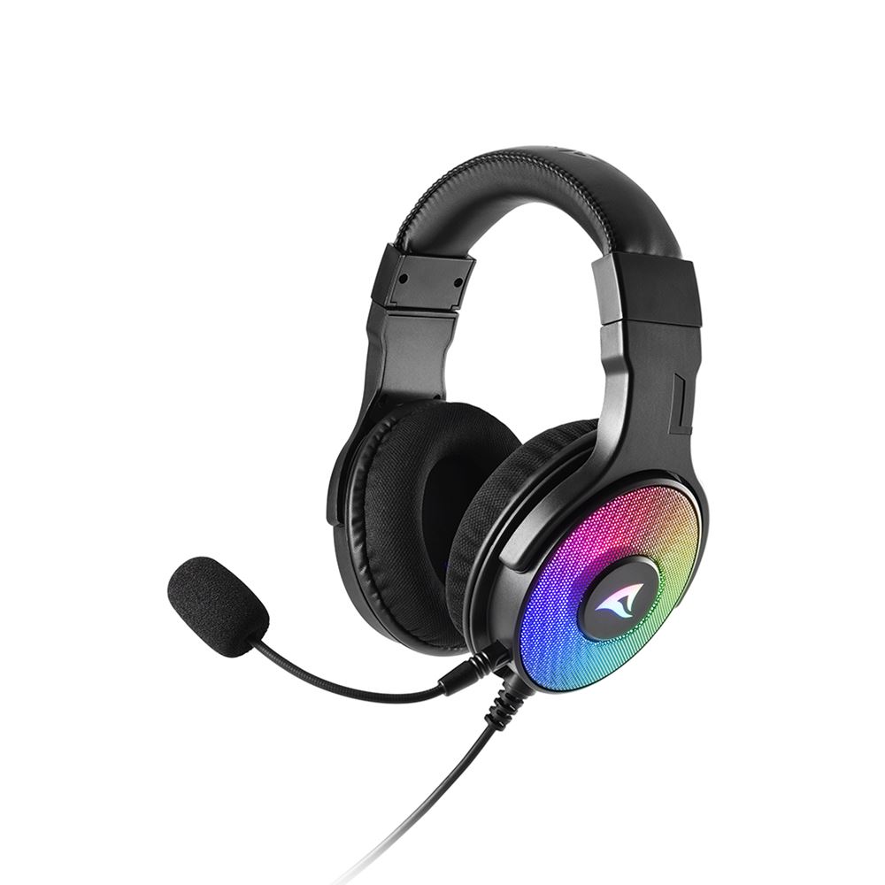 HEADSET SHARKOON RUSH ER40 1*USB-A 2*3.5MM RGB C/ CONTROL DE VOLUMEN