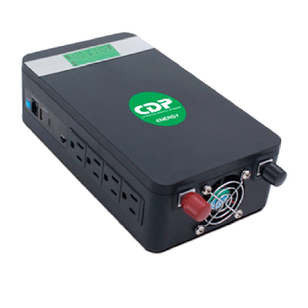 INVERSOR DE VOLTAJE CDP XV712 12V A 110V 500 WATTS 4 TOMAS 1*USB 1*USB-C