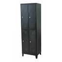 LOCKER METALICO DORS F-13 4 PUERTAS DE CANDADO 183CM*58CM*40CM NEGRA/BEIGE