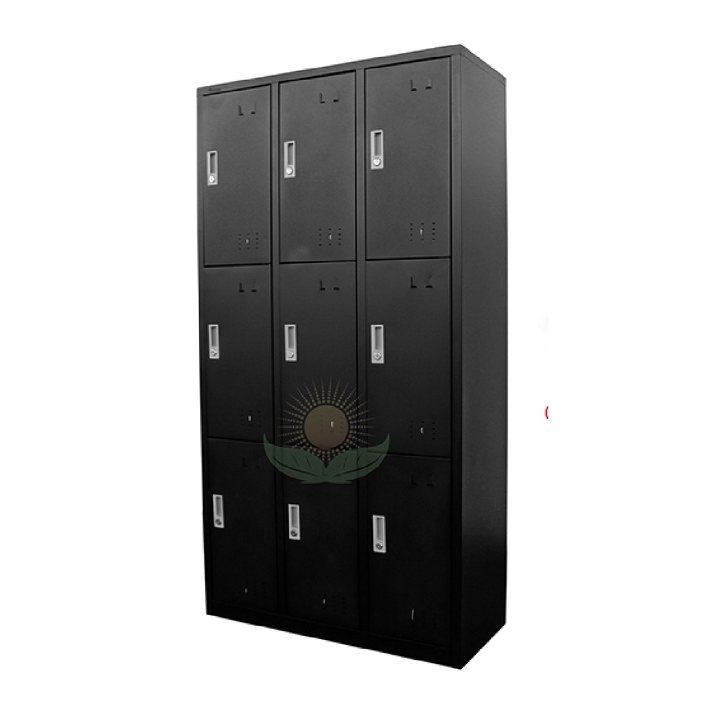 LOCKER METALICO DORS F-20 9 PUERTAS DE CANDADO 180CM*95CM*40CM NEGRO/BEIGE