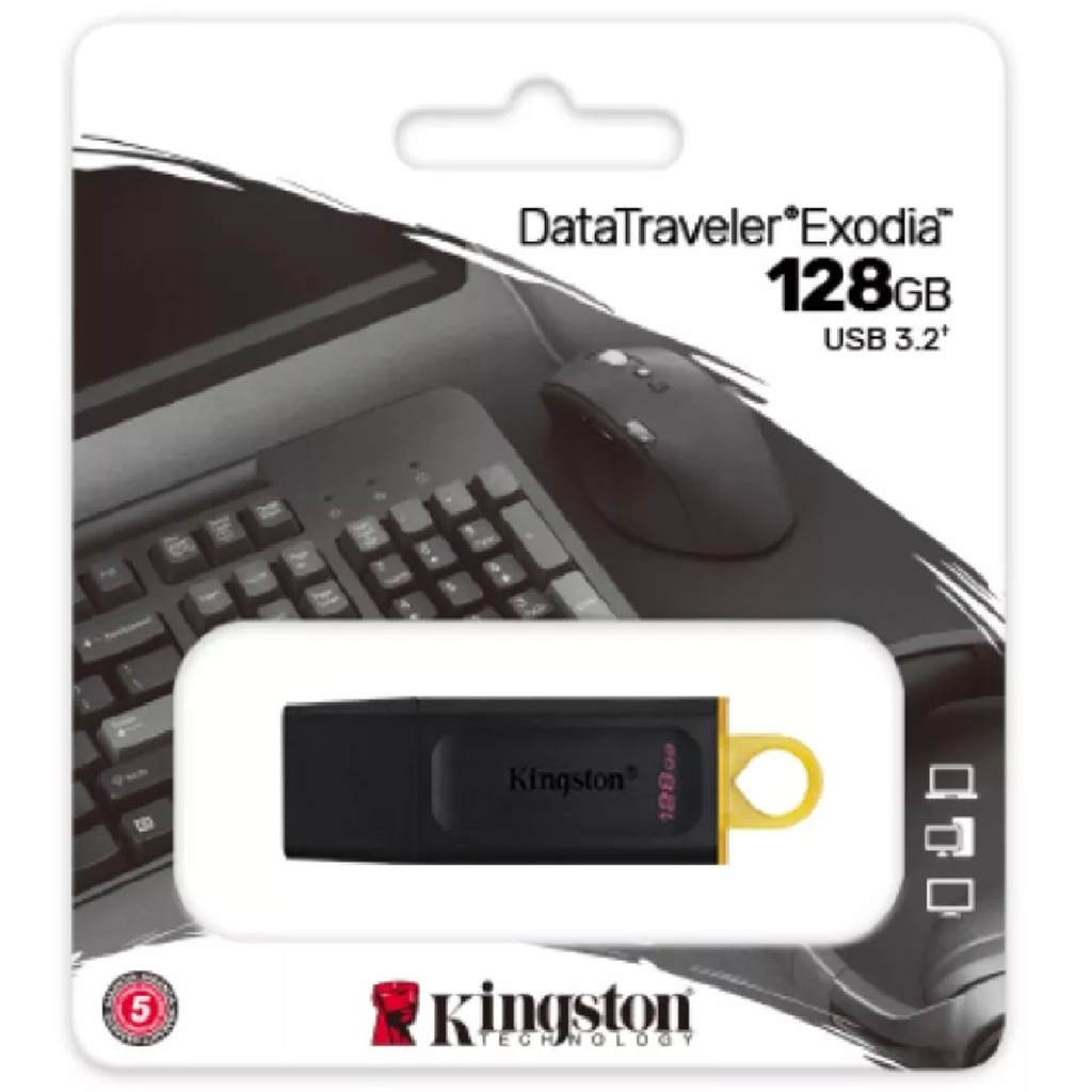 MEMORIA USB KINGSTON EXODIA DTX 128GB USB-A 3.2 NEGRA