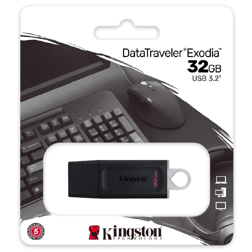 MEMORIA USB KINGSTON EXODIA DTX 32GB USB-A 3.2 NEGRA