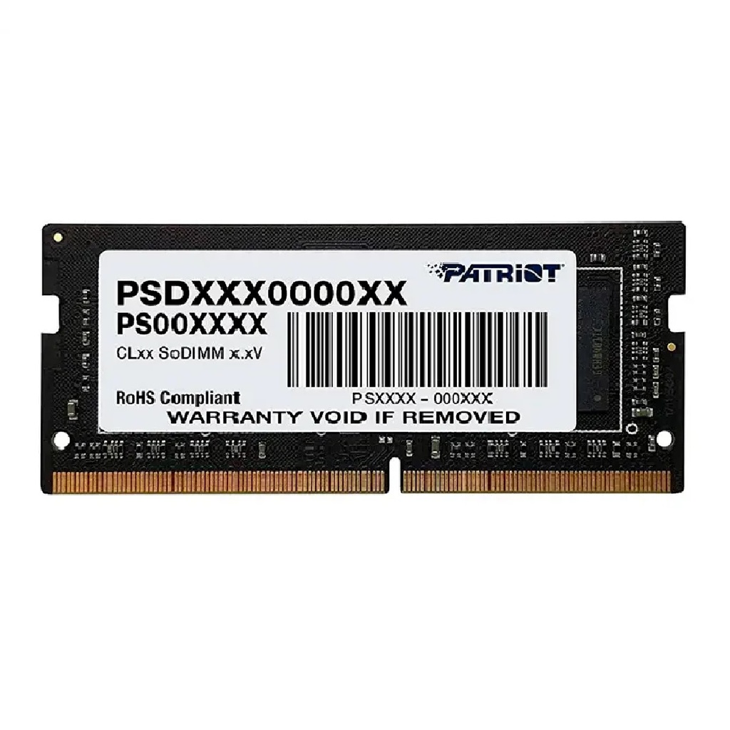 RAM DDR5 PATRIOT SIGNATURE 8GB 5600MHZ NEGRA PSD58G560041S SL SODIMM