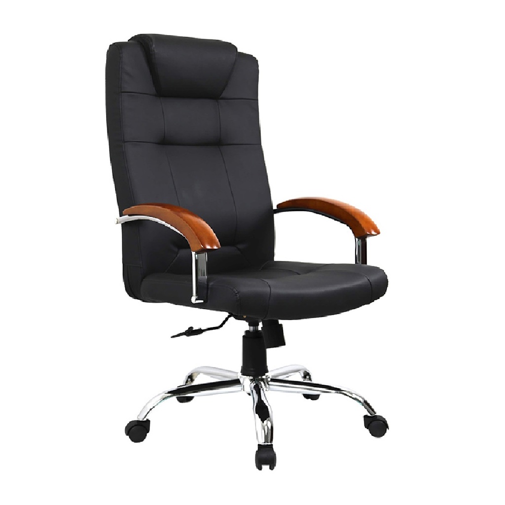 SILLA EJECUTIVA DORS DC-53 CUERINA CON BRAZO CABECERA NEGRO