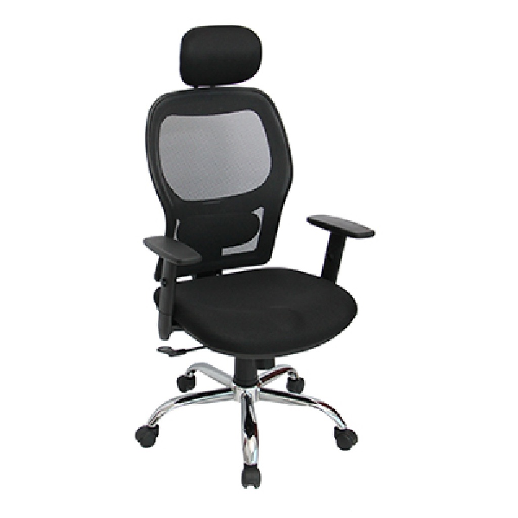 SILLA EJECUTIVA DORS DS-1301 TELA MALLA CON BRAZO AJUSTABLE RESPALDAR RECLINABLE