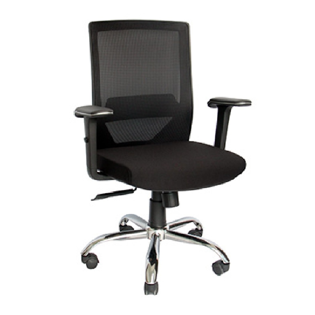 SILLA SECRETARIAL DORS DS-1103 TELA MALLA CON BRAZO AJUSTABLE RESPALDAR RECLINABLE