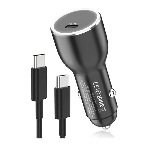 [CARG25W] CARGADOR CARRO +CABLE SAMSUNG CARGA RAPIDA 1* USB-C A 1* USB-C 25W