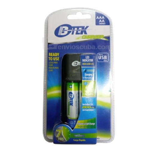 [BST-C8005BN] CARGADOR DE BATERIAS BTEK BBC-200 AA/AAA 2*BAT AA