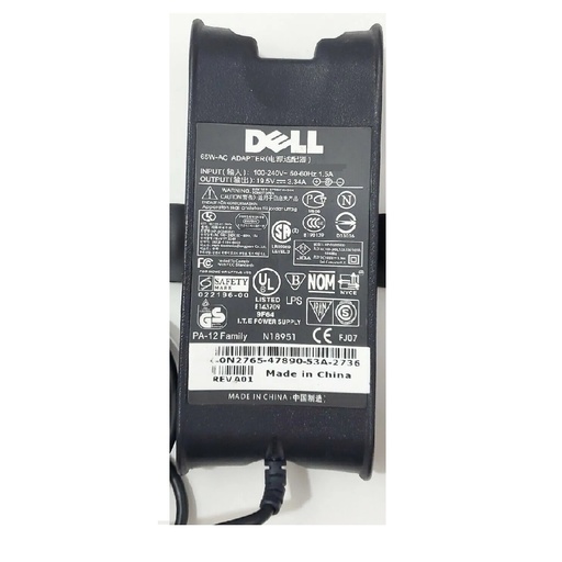 [DELL19.5V4.74A90W] CARGADOR DELL 19.5V 4.74A 90W 7.4*5MM PUNTA GRUESA