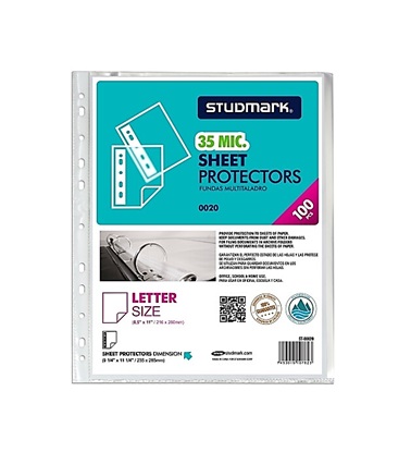 [ST-00020] FUNDA PLASTICA STUDMARK ST-00020 CARTA 100UND 35 MICRAS