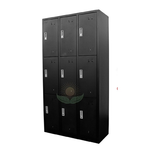 [F-20] LOCKER METALICO DORS F-20 9 PUERTAS DE CANDADO 180CM*95CM*40CM NEGRO/BEIGE