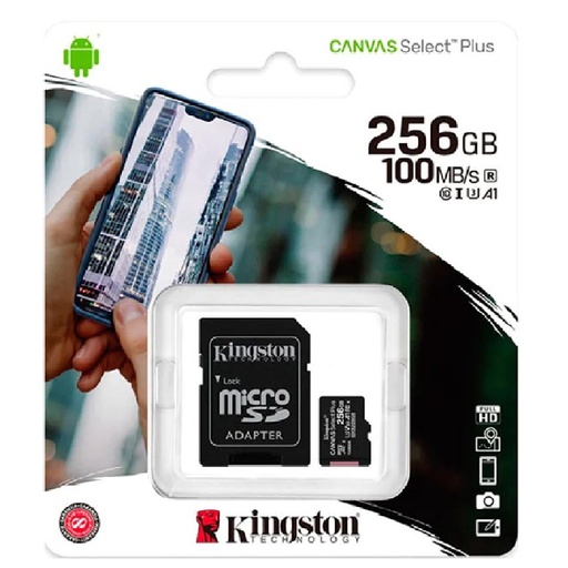 [SDCS2/256GB] MEMORIA MICROSD KINGSTON CANVAS 256GB U3 A1 100MB/S