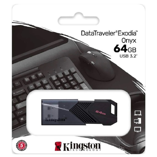 [DTXON/64GB] MEMORIA USB KINGSTON EXODIA ONYX 64GB USB-A 3.2 NEGRA