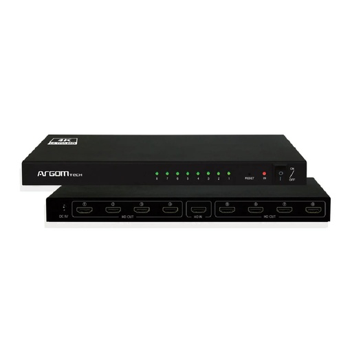 [ARG-AV-5118] SPLITTER HDMI ARGOM ARG-AV-5118 8 PUERTOS 4K