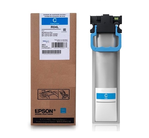 [R04L22A] TINTA DE RELLENO EPSON R04L CIAN WF-C52X0 WF-C57X0 38ML 5000PAGS