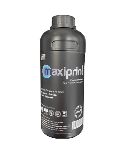 [MXP-1LN] TINTA DE RELLENO MAXIPRINT NEGRA 1 LITRO